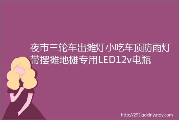 夜市三轮车出摊灯小吃车顶防雨灯带摆摊地摊专用LED12v电瓶