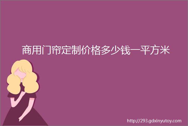 商用门帘定制价格多少钱一平方米