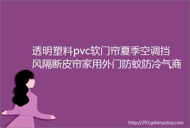 透明塑料pvc软门帘夏季空调挡风隔断皮帘家用外门防蚊防冷气商用