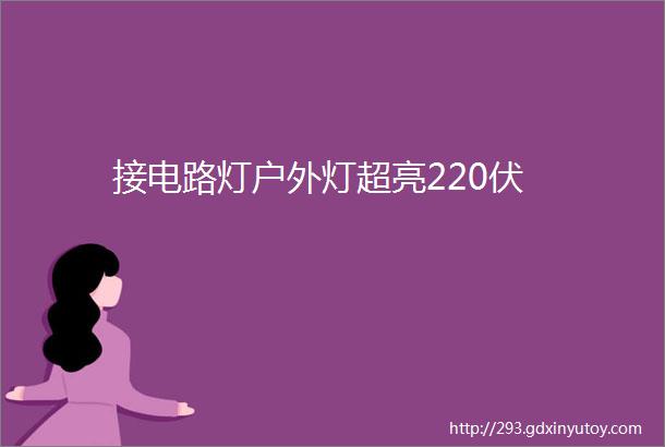 接电路灯户外灯超亮220伏