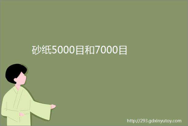 砂纸5000目和7000目