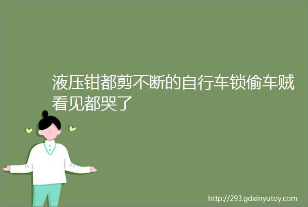 液压钳都剪不断的自行车锁偷车贼看见都哭了