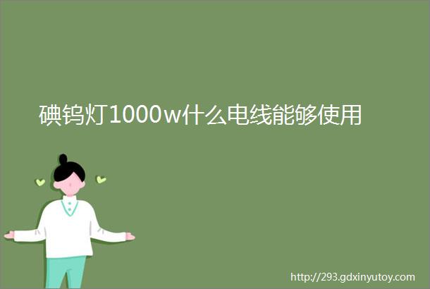 碘钨灯1000w什么电线能够使用