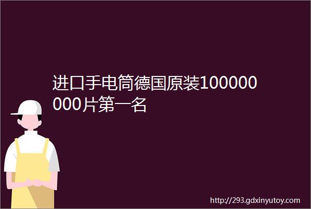 进口手电筒德国原装100000000片第一名