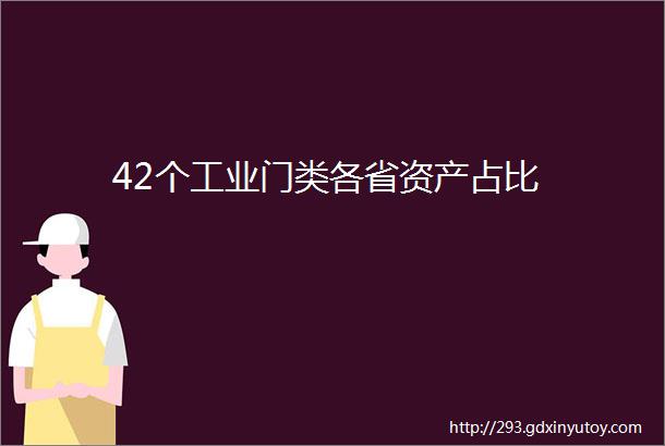 42个工业门类各省资产占比