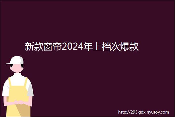 新款窗帘2024年上档次爆款