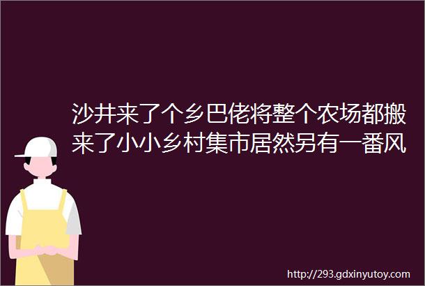 沙井来了个乡巴佬将整个农场都搬来了小小乡村集市居然另有一番风味