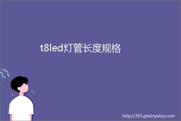 t8led灯管长度规格