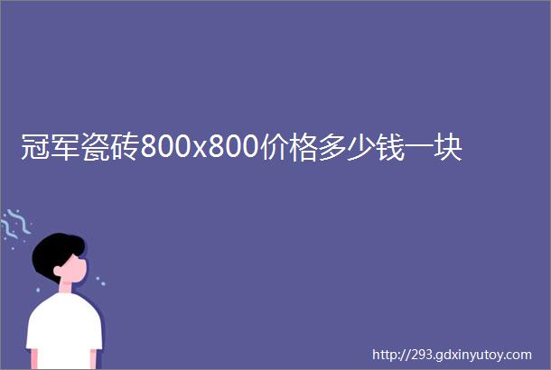 冠军瓷砖800x800价格多少钱一块