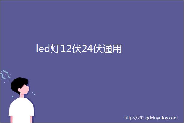 led灯12伏24伏通用