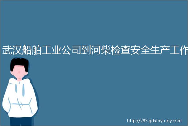 武汉船舶工业公司到河柴检查安全生产工作