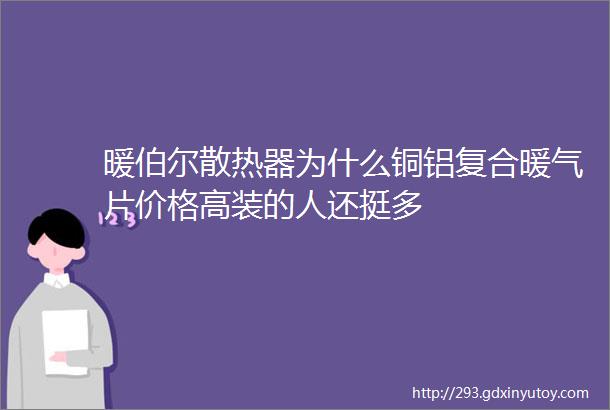 暖伯尔散热器为什么铜铝复合暖气片价格高装的人还挺多