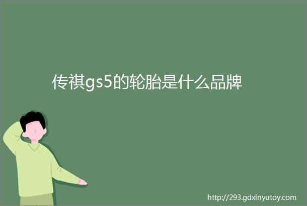 传祺gs5的轮胎是什么品牌